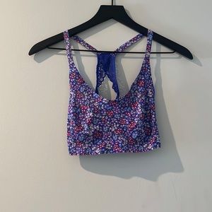 Nylon bralette, flowers & lace